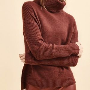 DYNAMITE Burgundy Turtle Neck Sweater
